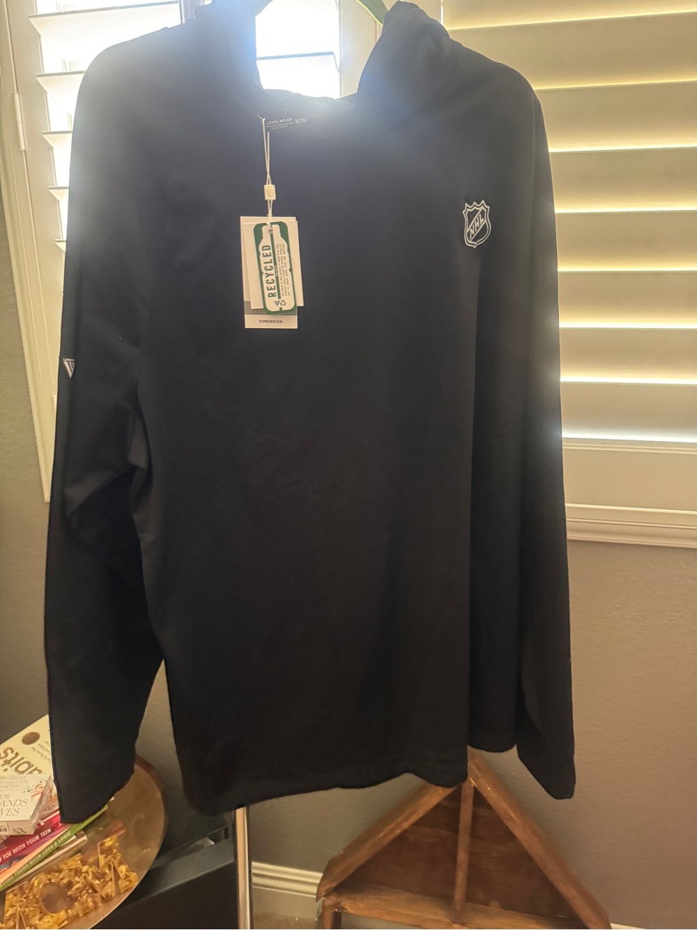 NHL Black Pullover Hoodie Sweatshirt